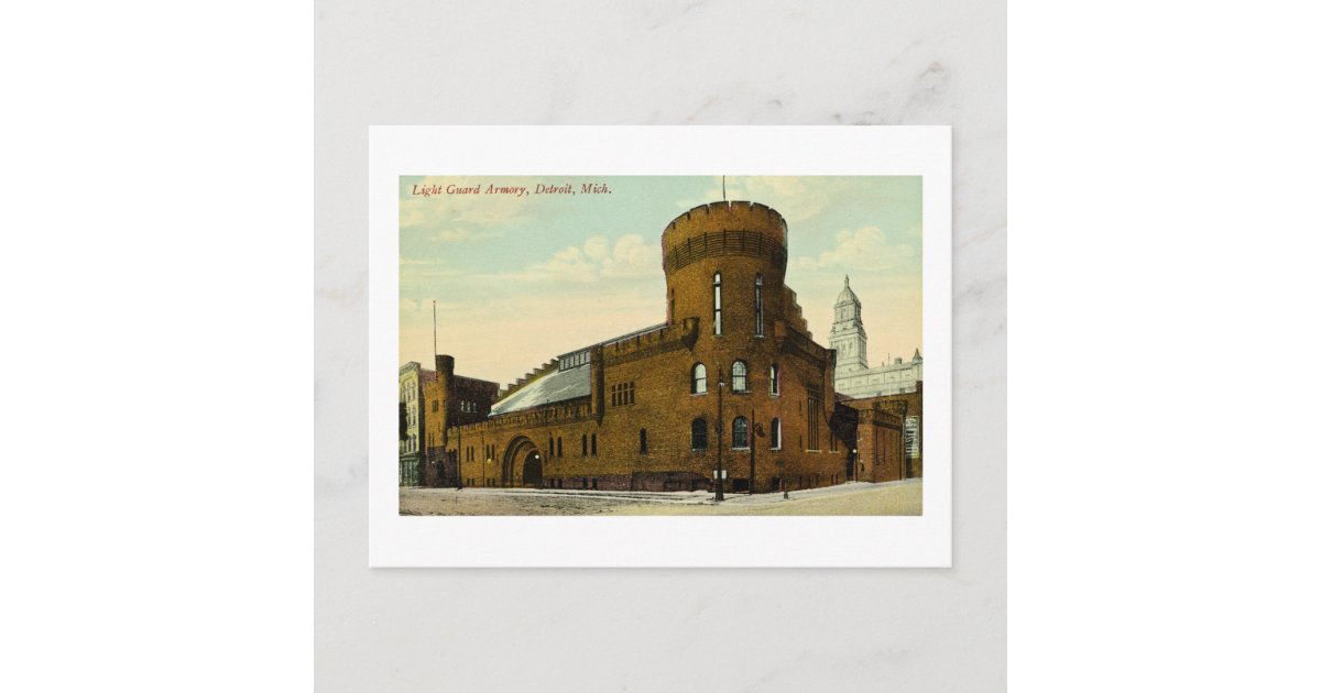 Light Guard Armory Detroit, Michigan Postcard Zazzle