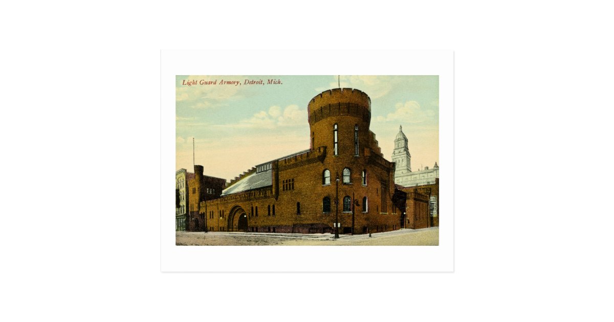 Light Guard Armory Detroit, Michigan Postcard Zazzle