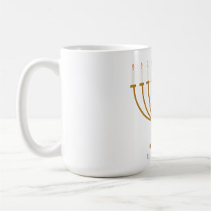 Light Hanukkah Minimalist Jewish Menorah Mug
