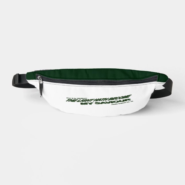 Light Hath Become My Saviour - Green Fanny Pack (Front)