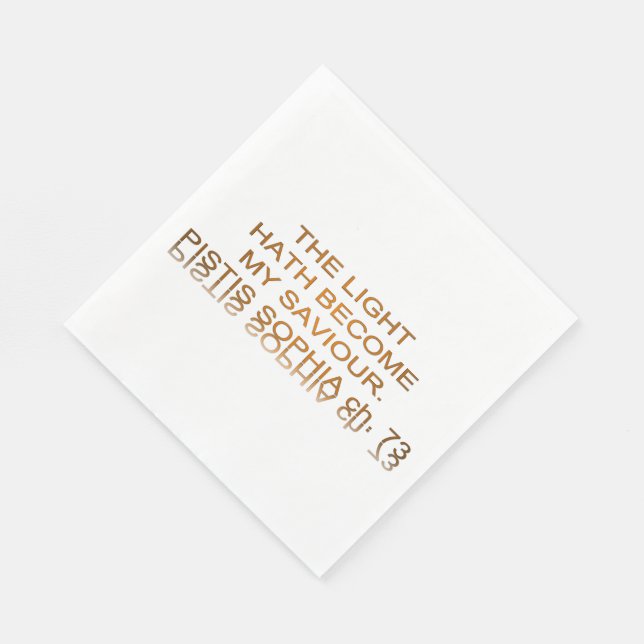 Light Hath Become My Saviour Napkins (Corner)