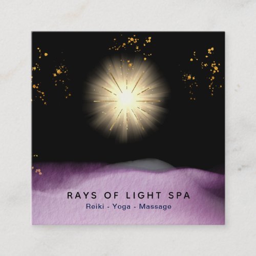  Light Healing Rays Universe Energy Stars Square Business Card