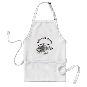Light Helicopter Pilot Girl Adult Apron