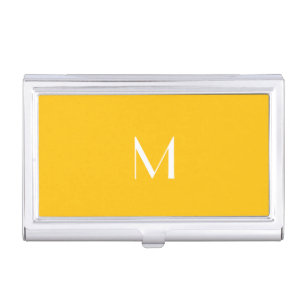 light honey amber - add monogram  business card case