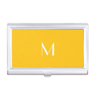 light honey amber - add monogram  business card case