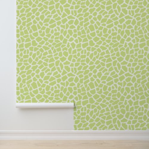Light Honeydew Lime Green Giraffe Abstract Pattern Wallpaper