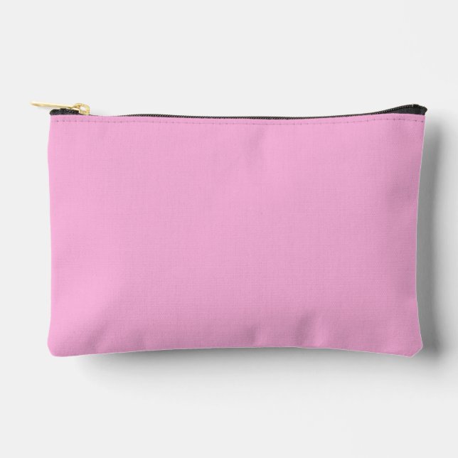 Light Hot Pink Solid Color Accessory Pouch (Front)