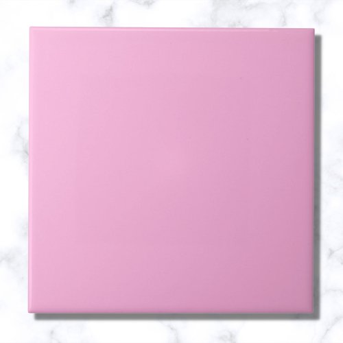 Light Hot Pink Solid Color Ceramic Tile