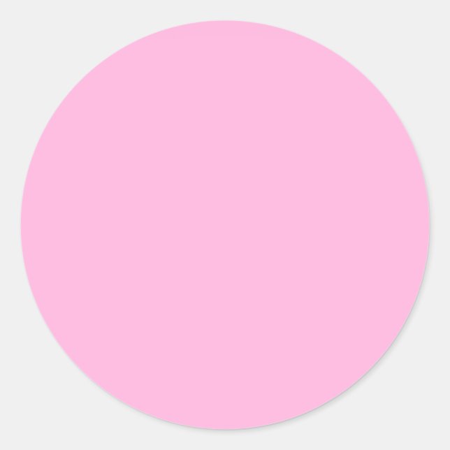 Light Hot Pink Solid Color Classic Round Sticker (Front)