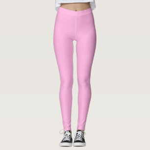 Light Hot Pink Solid Color Leggings
