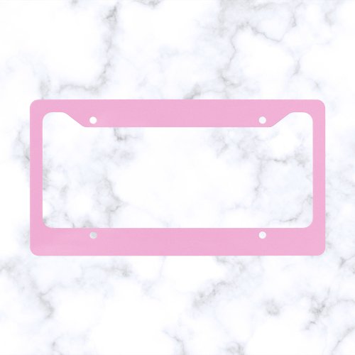Light Hot Pink Solid Color License Plate Frame