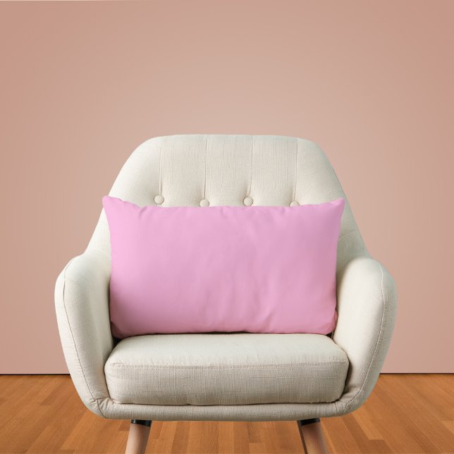 Light Hot Pink Solid Color Lumbar Pillow (Creator Uploaded)