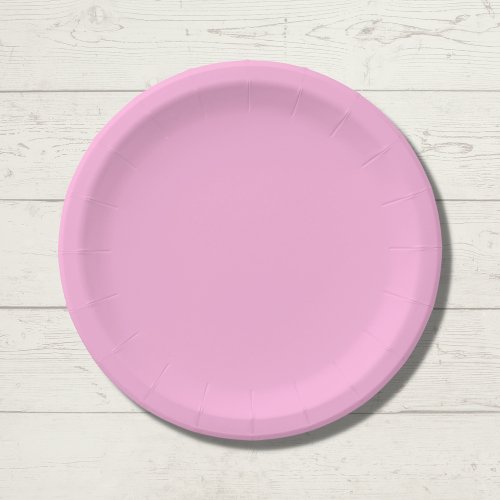 Light Hot Pink Solid Color Paper Plates
