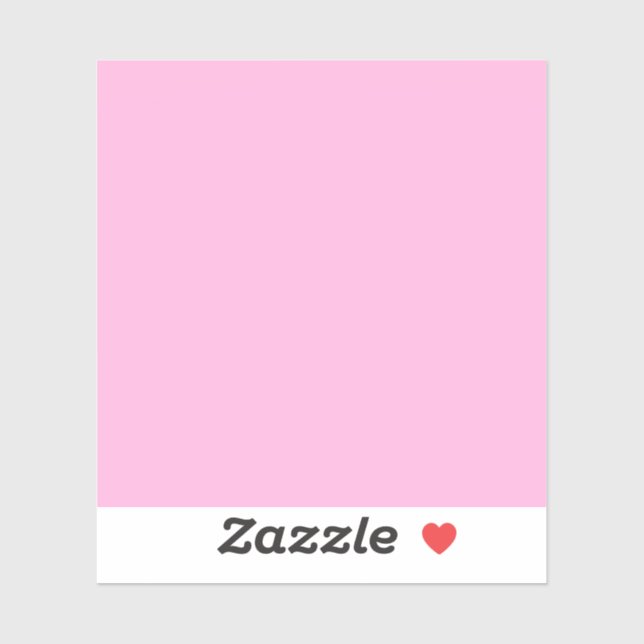 Light Hot Pink Solid Color Sticker (Sheet)