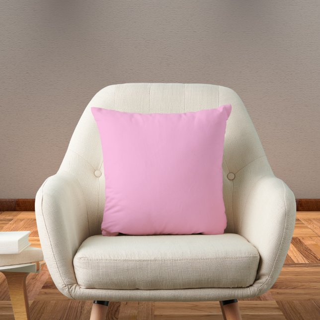 Light Hot Pink Solid Color Throw Pillow (Creator Uploaded)