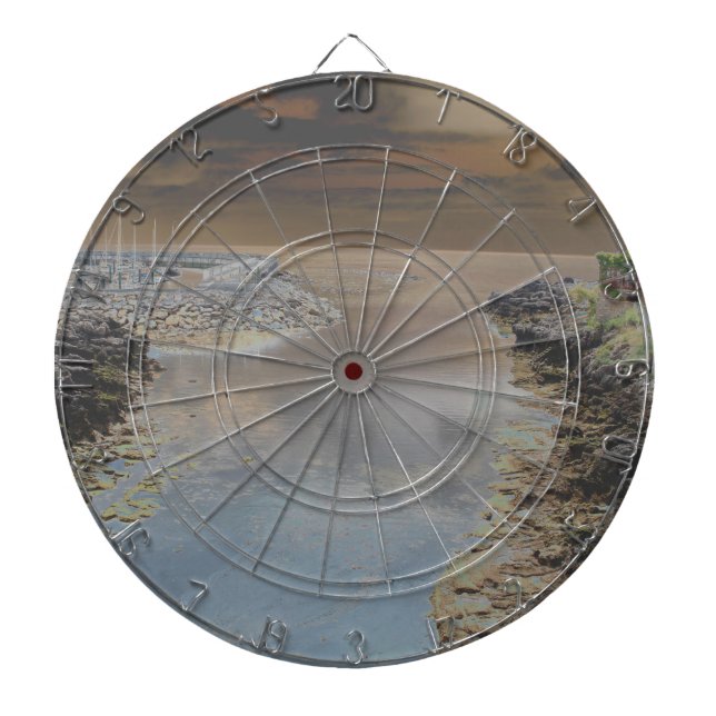 Light house in Cascais Portugal Dart Board (Front)