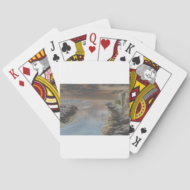 Light house in Cascais Portugal Poker Cards (Back)