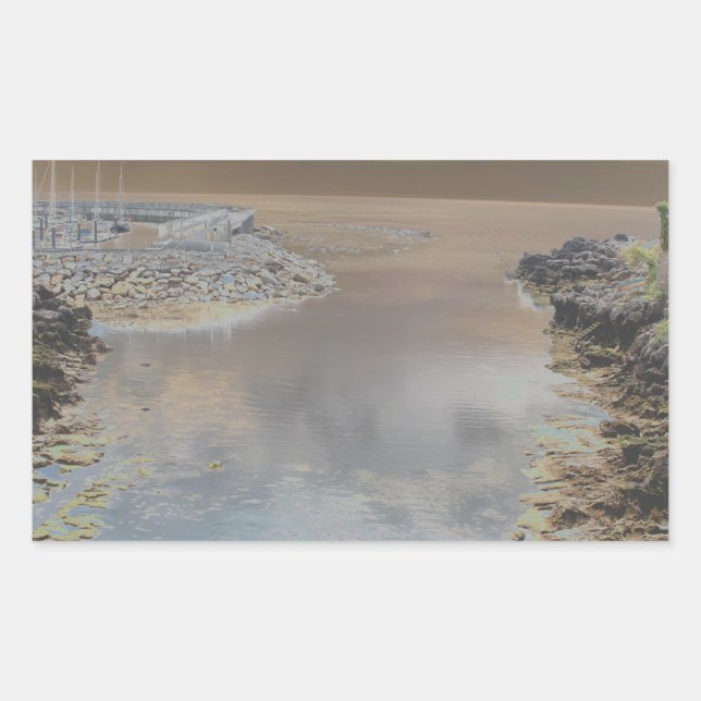 Light house in Cascais Portugal Rectangular Sticker (Front)