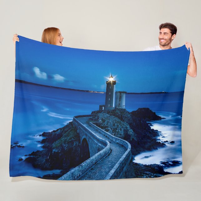 LIGHT HOUSE in FRANCE Fleece Blanket (In Situ)