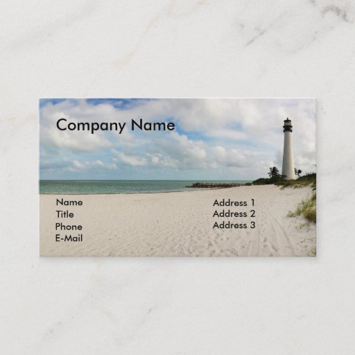 Customizable Light house in Miami - Business Card