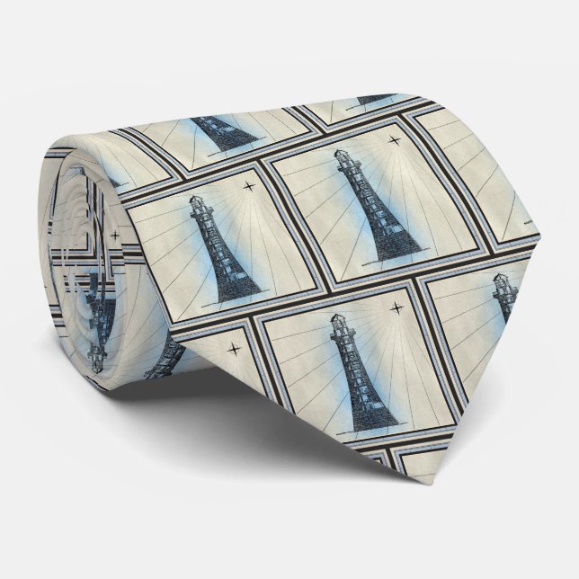 light house neck tie (Rolled)