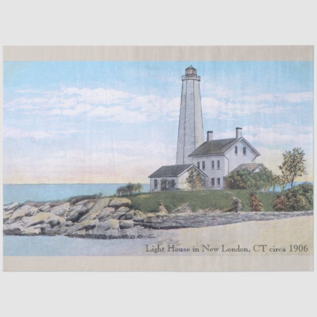 Light House New London CT  Tissue Paper (Front)