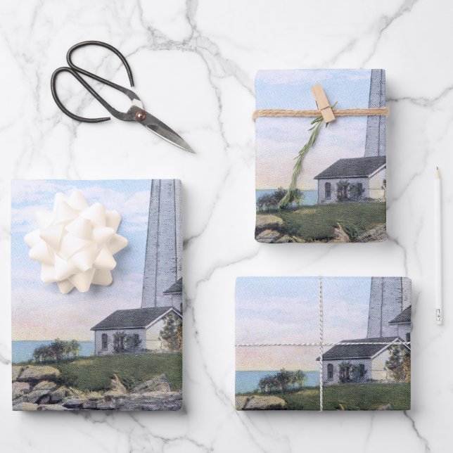 Light House New London CT  Wrapping Paper Sheets (Front)