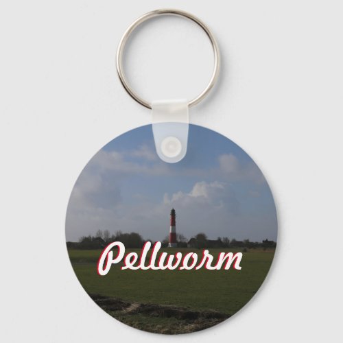 Light House on Pellworm from Afar Keychain