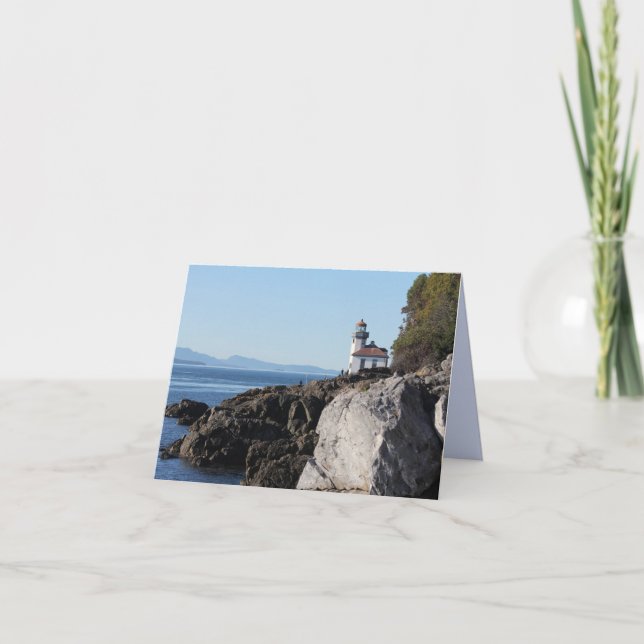 Light House on San Juan Island West Side Blank Card (Front)