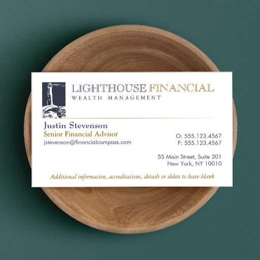 Customizable Light House Professional Business Card