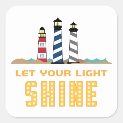 Light House Shine Square Sticker