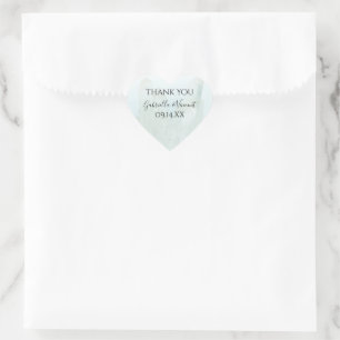 Light Ice Blue Crystal Wedding Thank You Favor Tag