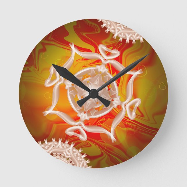 Light in my heart round clock (Front)
