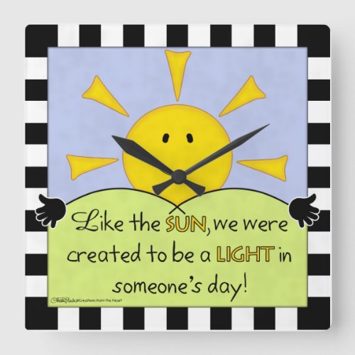Light in Someoneâs Day_Sunshine Square Wall Clock