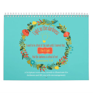 Light In The Darkness Christian Bible Verse 2022 Calendar