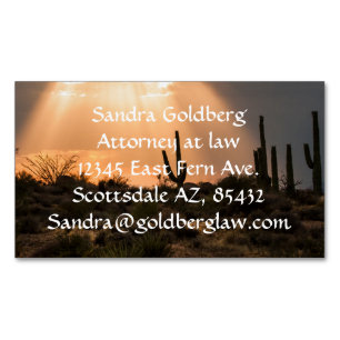 Light in the Desert Business Card Magnet