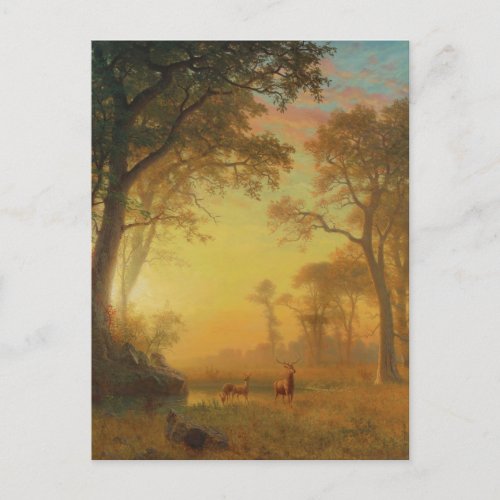 Light in the Forest by Albert Bierstadt Postcard