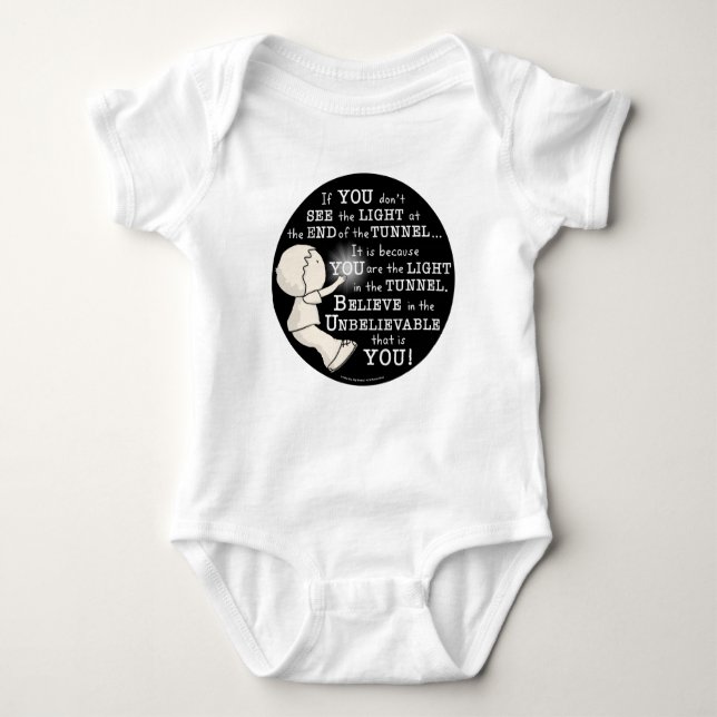 Light in the Tunnel Baby Bodysuit (Front)