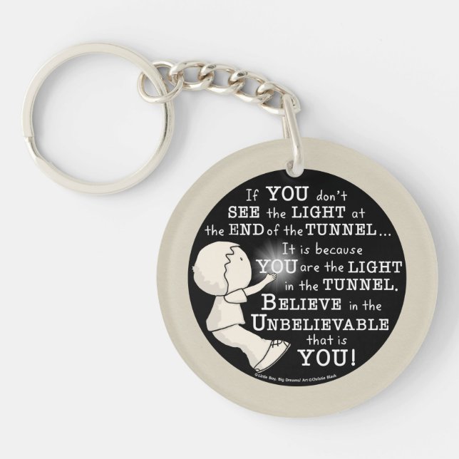 Light in the Tunnel Keychain (Front)