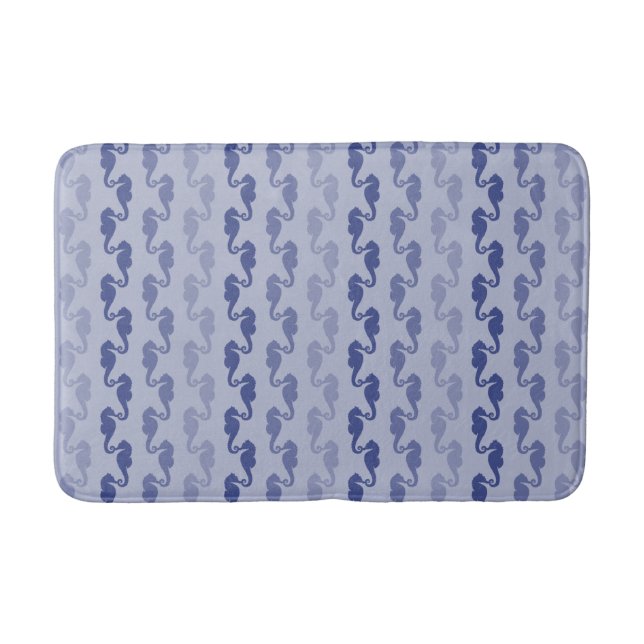 Light Indigo Seahorse Links Bath Mat (Front)