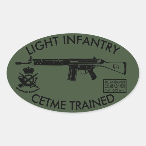 LIGHT INFANTRY OVAL STICKER