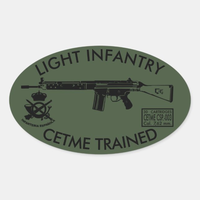 LIGHT INFANTRY OVAL STICKER (Front)
