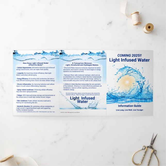 Light Infused Water - Trifold Letter Fold Card (Outside)
