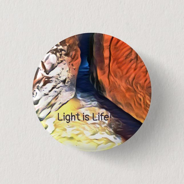 Light is Life- Coast Stony Crevasse Button (Front)