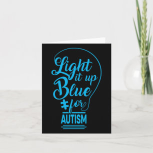 Light It Up Blue Autism Awareness Gifts Autistic S Card