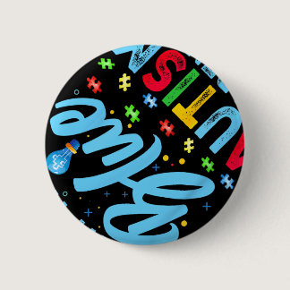 Light It Up Blue Autism Awareness Men Women Kids T Button