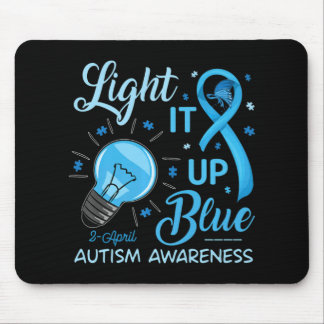 Light It Up Blue Autism Awareness Puzzle Men Women Mouse Pad