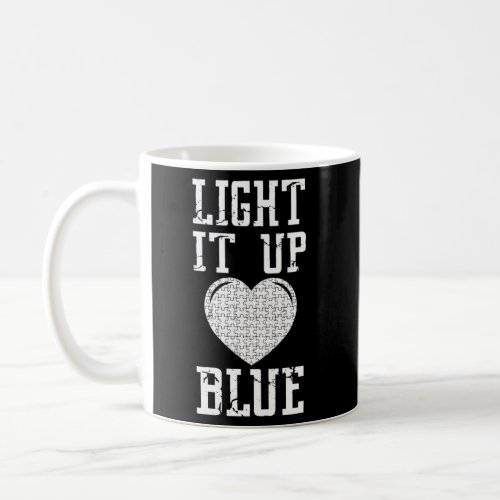 Light It Up Blue Autism Awareness Puzzle Piece Coffee Mug