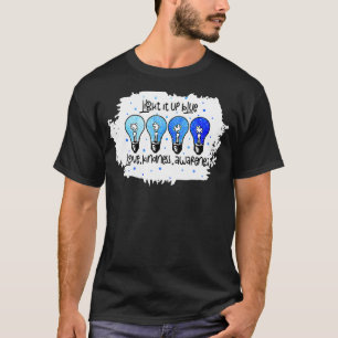 Light It Up Blue Autism Awareness  Puzzle Piece Ri T-Shirt