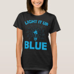 Light It Up Blue Autism Awareness Puzzle Piece T-Shirt